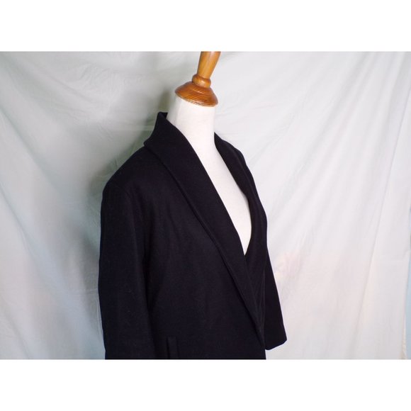 🆕 ALLSAINTS Grace Coat Italian Wool Ruffle Black X-Small - Picture 12 of 13